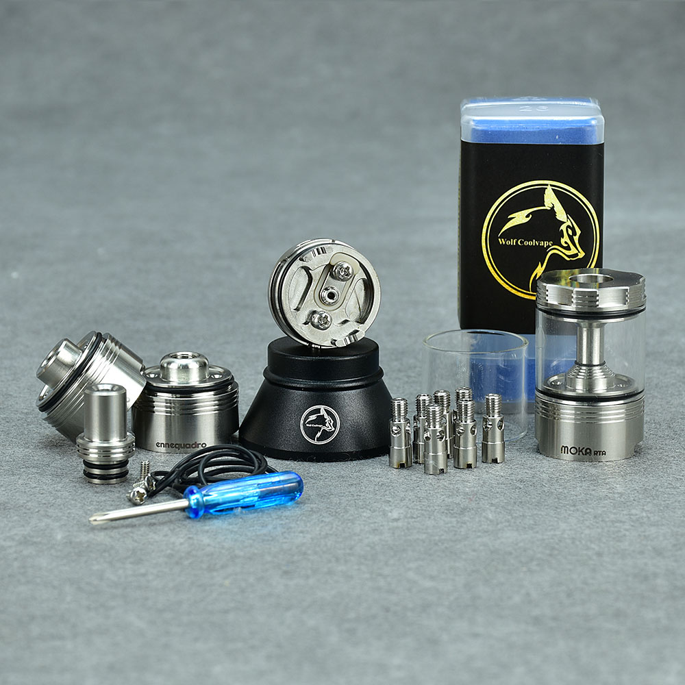 Wolfcoolvape Moka mtl RTA Atom - Vaping Air reseña y precio