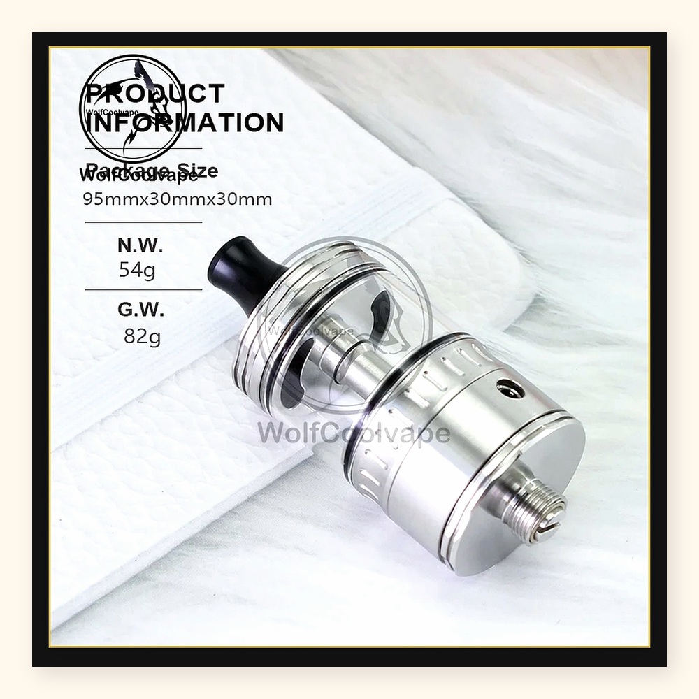 Wolfcool Vape NOLA RTA 22mm Pl - Vaping Air reseña y precio